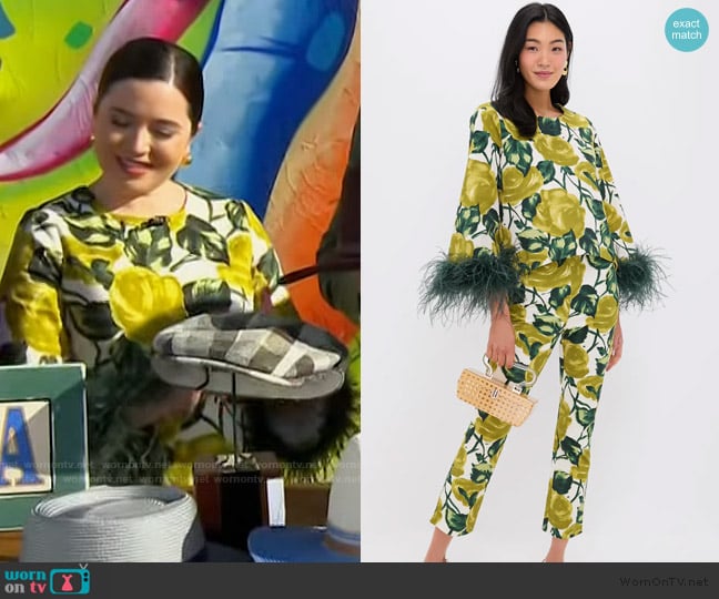 Tuckernuck Giverny Gardens Stretch Cotton Maxine Top worn by Ivy Odom on Today
