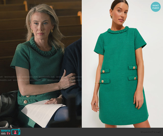 Tuckernuck Emerald Green Tweed Jackie Dress worn by Kathy (Wynn Everett) on Sweet Magnolias