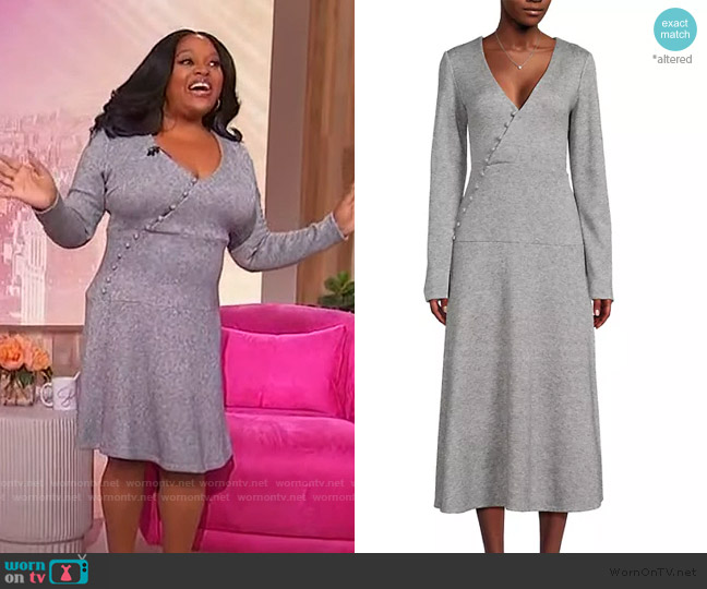 LadyLike-Knit Surplice Midi-Dress Undra Celeste worn by Sherri Shepherd on Sherri