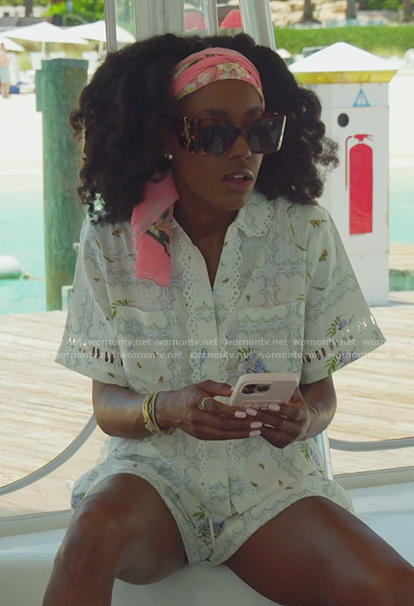Venita’s floral print top and shorts on Southern Charm