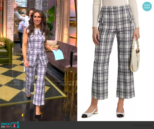 Veronica Beard Dova Plaid Pant worn by Alyssa Farah Griffin on The View