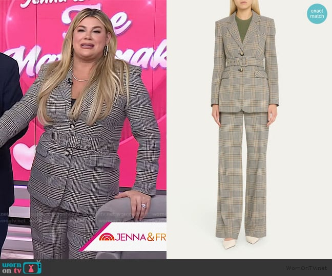 Veronica Beard Ryanne Belted Dickey Jacket worn by Heather McMahan on Today
