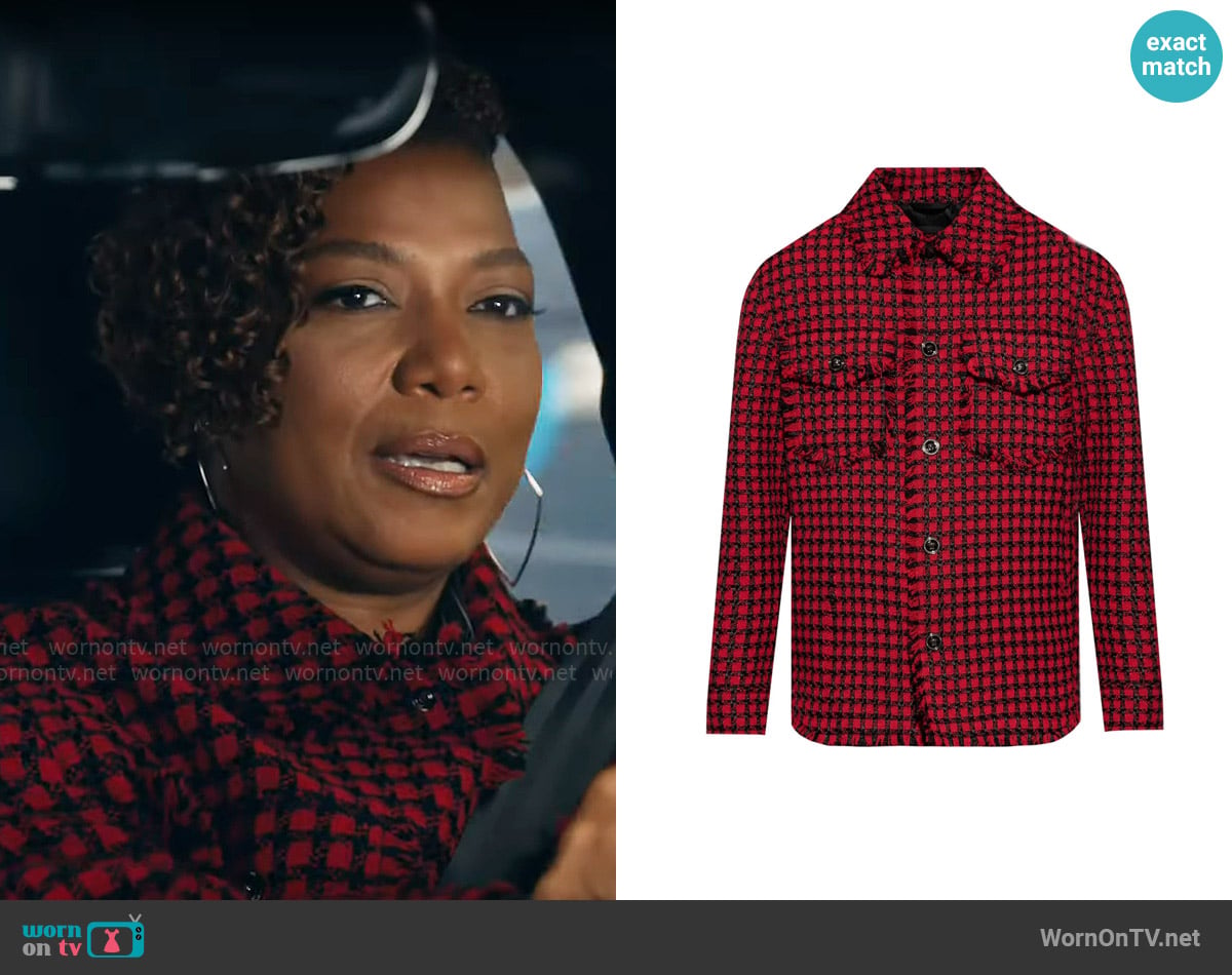 Versace Tweed Shirt Jacket worn by Robyn McCall (Queen Latifah) on The Equalizer