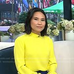 Vicky’s yellow mock neck top on Today