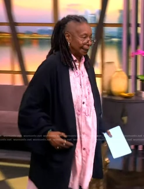 Whoopi’s pink floral print dress on The View