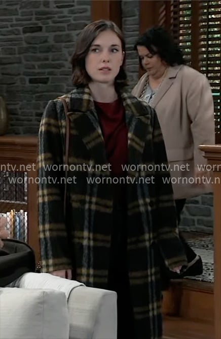 Willow’s plaid coat on General Hospital