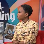 Zinhle’s yellow floral top on NBC News Daily