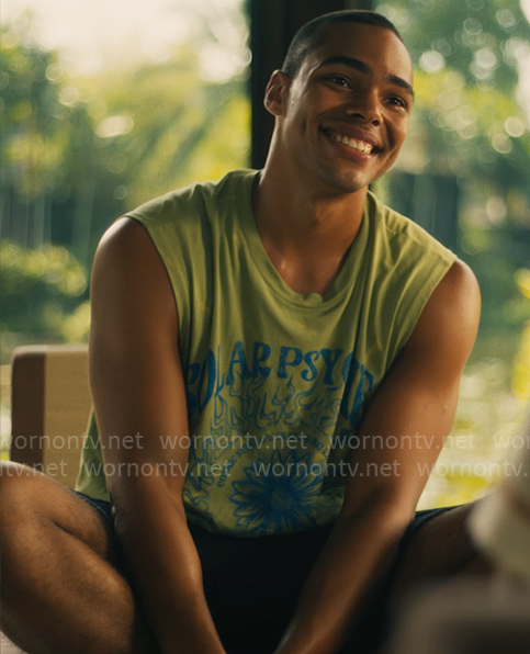 Zion’s Solar Psyche tank top on The White Lotus