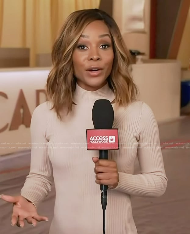 Zuri’s sweater dress on Access Hollywood