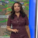 Adelle’s red short sleeve leather shirtdress on Today