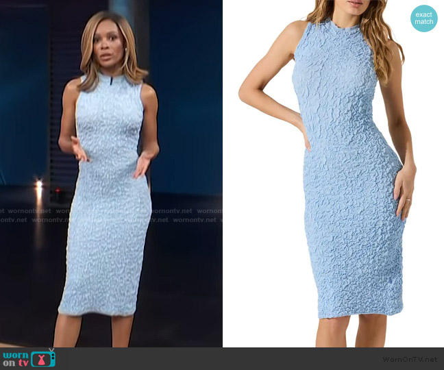 ASTR the Label Scrunch Body-Con Dress worn by Zuri Hall on Access Hollywood