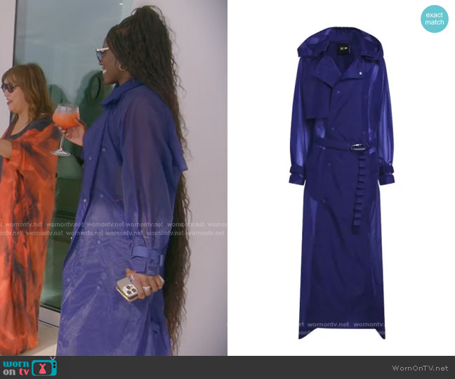 Adidas x Ivy Park Trail Organza Trench Jacket worn by Bozoma Saint John on The Real Housewives of Beverly Hills