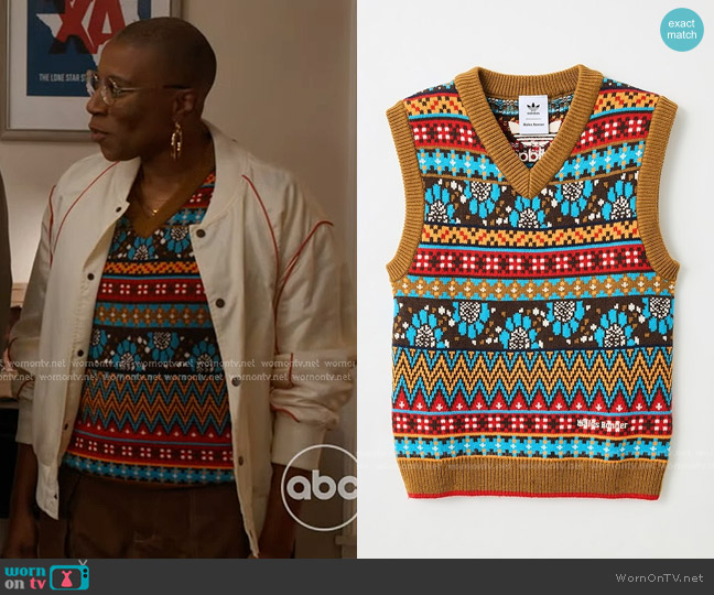 Adidas x Wales Bonner Knit Vest worn by Henrietta Wilson (Aisha Hinds) on 9-1-1