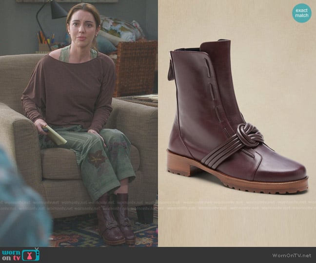 Alexandre Birman Vicky Leather Biker Boot worn by Jules Millin (Adelaide Kane) on Greys Anatomy