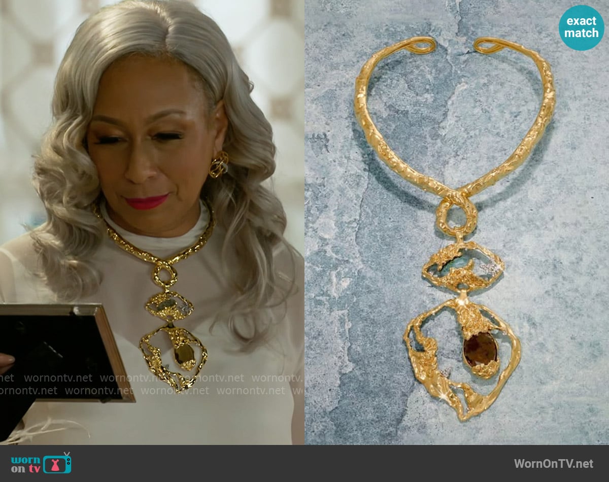 Alexis Bittar The Scultural Mobile Necklace worn by Anita Dupree (Tamara Tunie) on Beyond the Gates