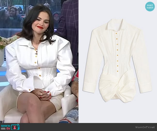 Schiaparelli Corset Shirt Dress worn by Selena Gomez on Today