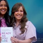 Cassandra Speer’s pink striped dress on Good Morning America