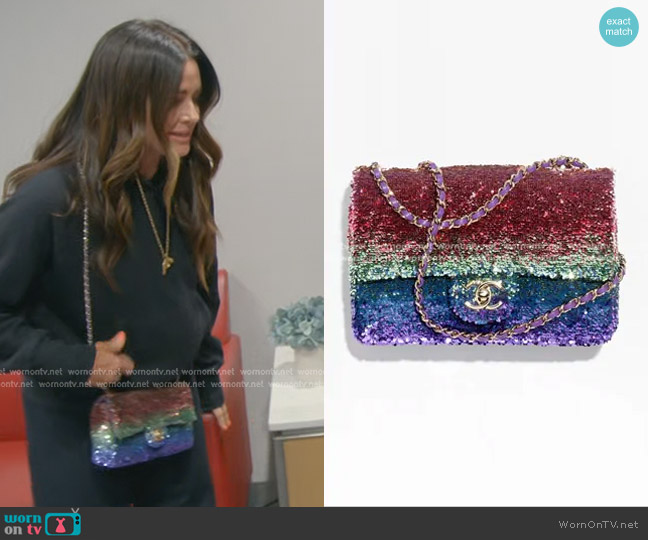 Chanel Gradient Sequin Flap Bag worn by Kyle Richards on The Real Housewives of Beverly Hills