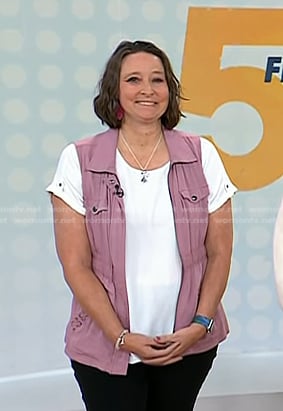 Charity DeVries’s pink utility vest on Today