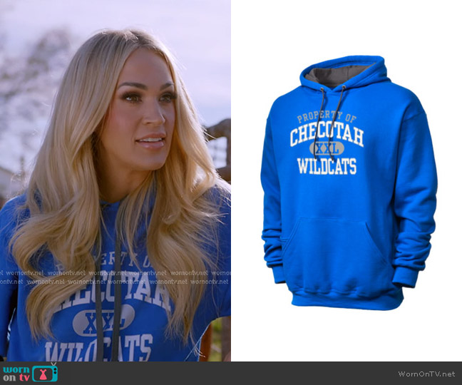 Prep Sport Wear Checotah Wildcats Unisex Hooded Sweatshirt worn by Carrie Underwood on American Idol