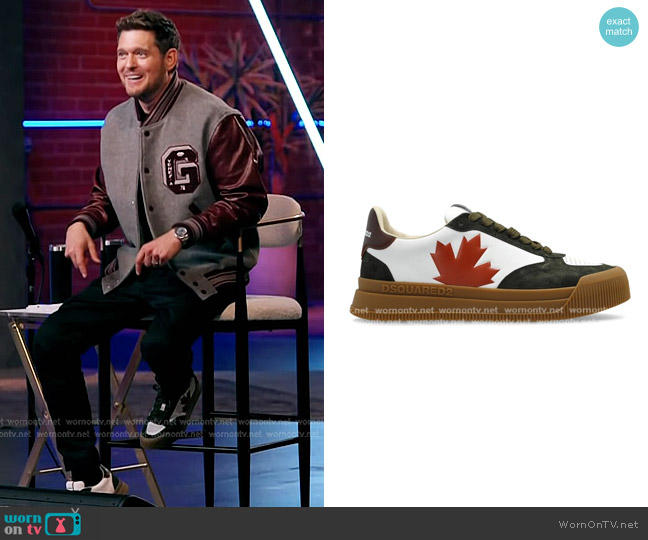 Dsquared2 New Jersey Low-Top Sneakers worn by Michael Bublé on The Voice