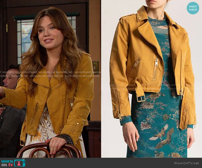 All Saints Dessa Jacket worn by Joy Wesley (AlexAnn Hopkins) on Days of our Lives