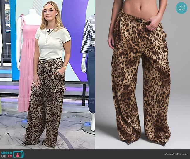 Dolce & Gabbanan x Skims Silk Cargo Pant worn by Jasmine Snow on Today