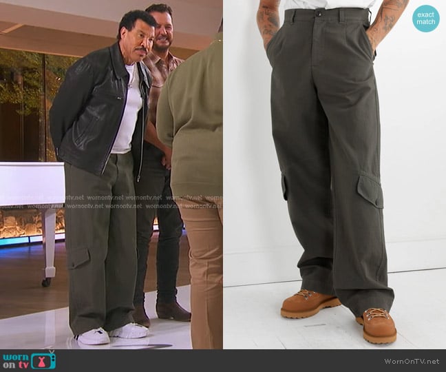 Dries Van Noten Paxford Cargo Pants in Loose Fit Grey worn by Lionel Richie on American Idol