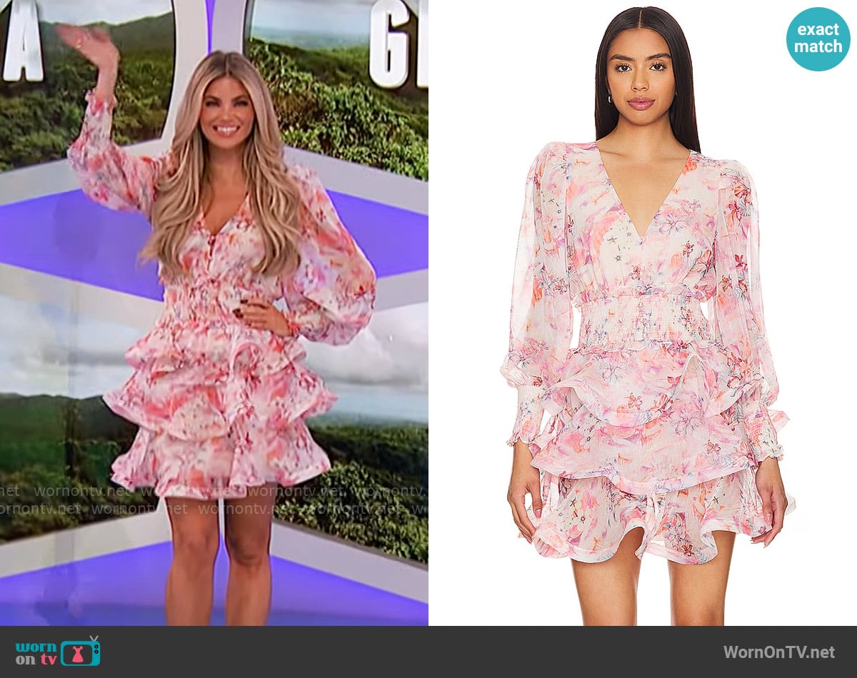 Elliatt Lovebird Dress worn by Amber Lancaster on The Price is Right