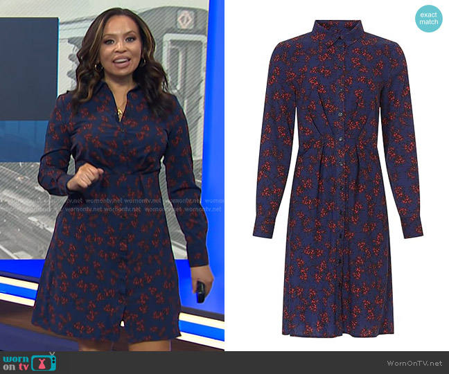Thakoon Collective Floral Shirt Dress worn by Adelle Caballero on Today