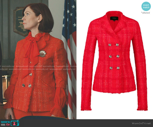 Giambattista Valli Checked Tweed Jacket worn by Elsbeth Tascioni (Carrie Preston) on Elsbeth