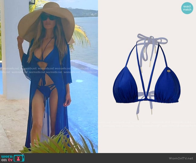 Asherah Swimwear Henna Top in Sapphire worn by Dorit Kemsley on The Real Housewives of Beverly Hills