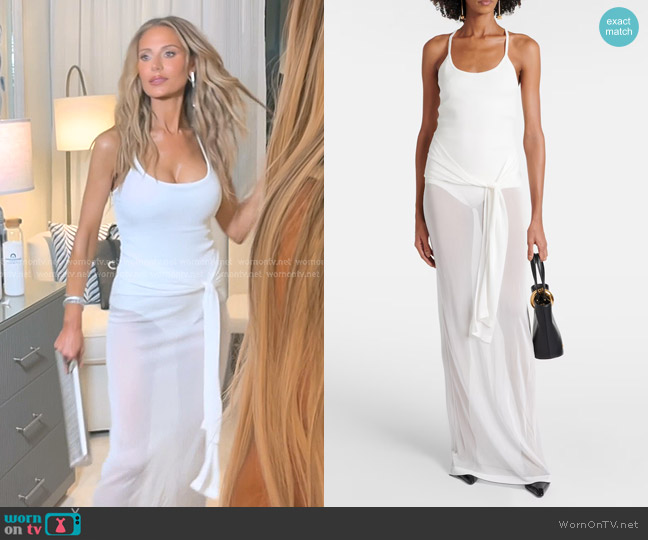 Jacquemus La Robe Maille Nodo Sheer Gown worn by Dorit Kemsley on The Real Housewives of Beverly Hills
