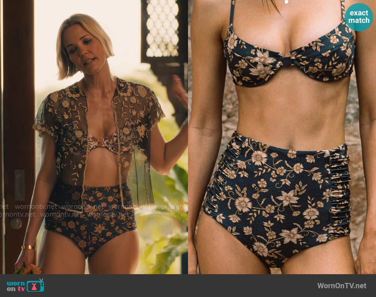 Juillet Luisa Bikini Bottoms in Persephone worn by Kate (Leslie Bibb) on The White Lotus