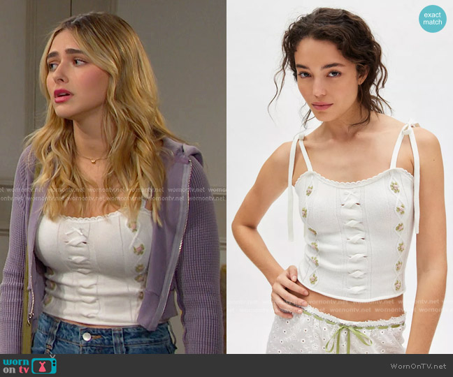 Kimchi Blue Gigi Sweater Cami worn by Holly Jonas (Ashley Puzemis) on Days of our Lives