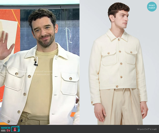 King & Tuckfield Wool Bomber Jacket worn by Michael Urie on Today