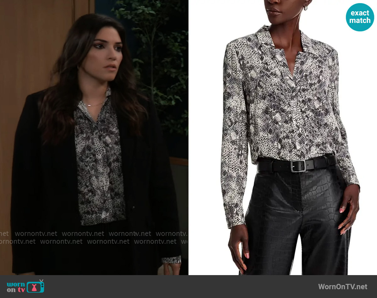 Kobi Halperin Amory Blouse worn by Brook Lynn Quartermaine (Amanda Setton) on General Hospital