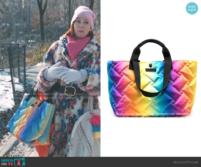 Kurt Geiger London Quilted Shopper in Rainbow worn by Elsbeth Tascioni (Carrie Preston) on Elsbeth
