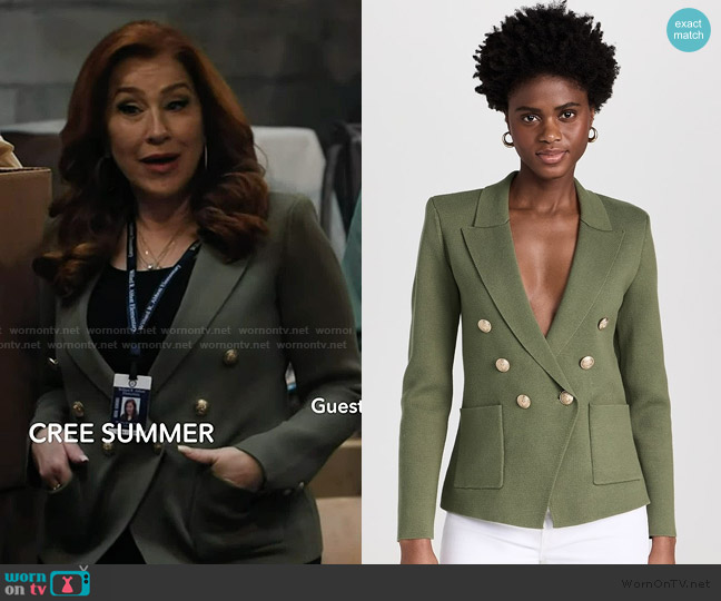 L'Agence Kenzie Knit Blazer worn by Melissa Schemmenti (Lisa Ann Walter) on Abbott Elementary