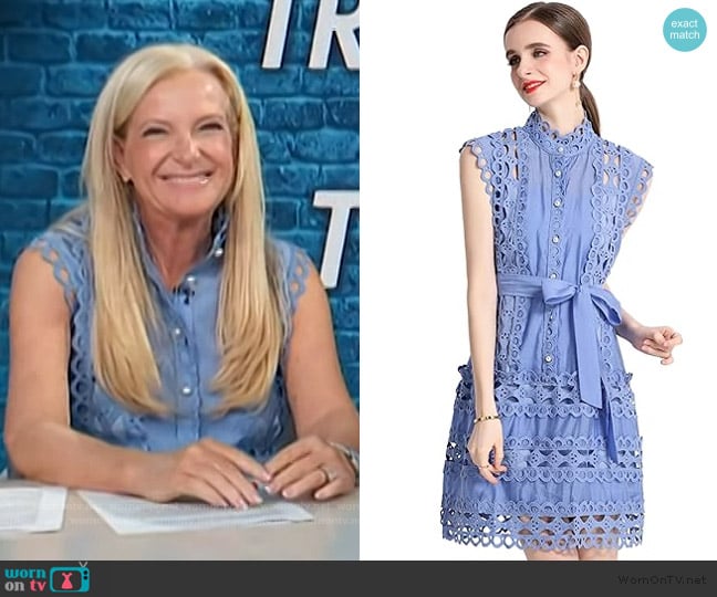 Lai Meng Five Cats Sleeveless Mini Dress worn by Alison Triessl on Access Hollywood