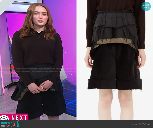 Maison Margiela Layered Shorts worn by Sadie Sink on Today