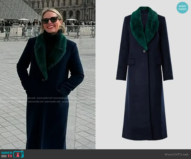 Marina Moscone Faux Fur Collar Coat worn by Dylan Dreyer on Today