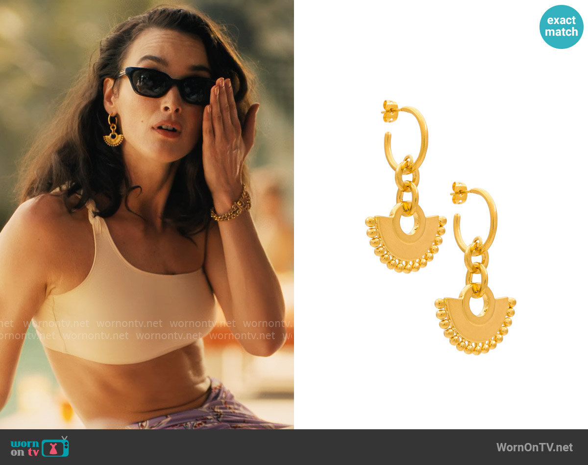 Missoma Zenyu Chandelier Hoop Earrings worn by Chloe (Charlotte Le Bon) on The White Lotus