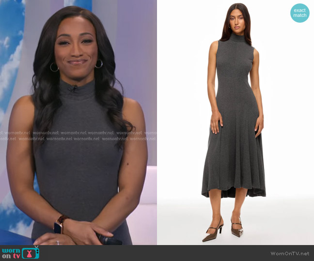 Peter Som x RTR Sleeveless Mock Neck Knit Dress worn by Brittany Bell on Good Morning America