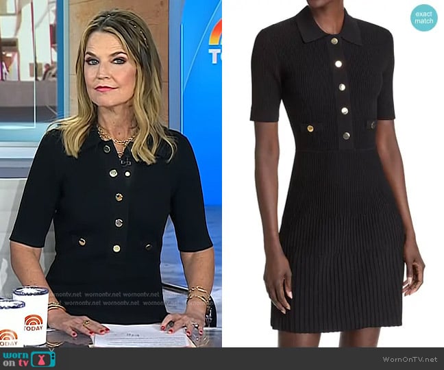 Veronica Beard Lauper Short Sleeve Minidress worn by Savannah Guthrie on Today