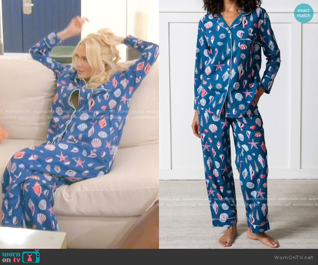 Printfresh Beachcomber Long Sleep Set worn by Erika Jayne on The Real Housewives of Beverly Hills