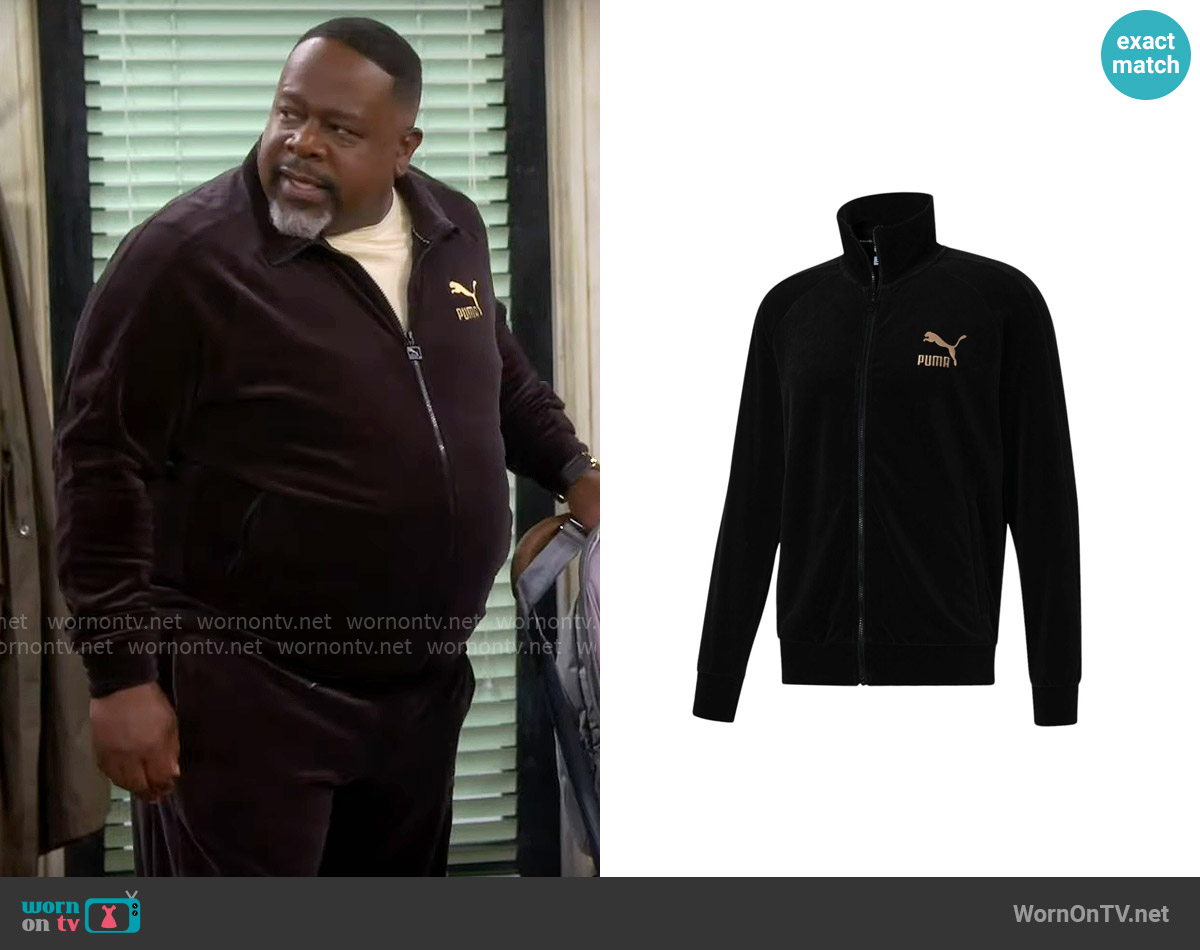 Puma T7 Velour Jacket worn by Calvin (Cedric The Entertainer) on The Neighborhood