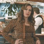 Pupetta’s leopard print dress and cardigan on Elsbeth