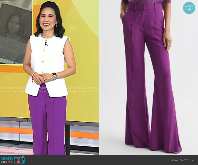Reiss Fluid Flare Trousers worn by Vicky Nguyen on Today