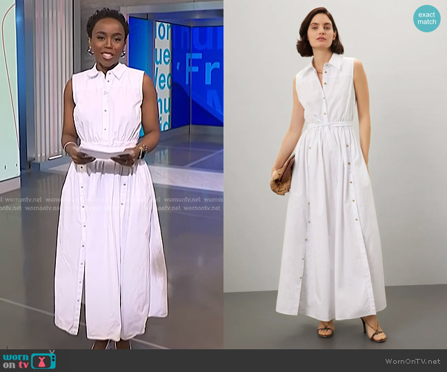 Rosetta Getty Buttoned Dress worn by Zinhle Essamuah on NBC News Daily